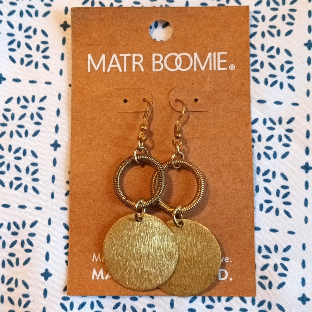 MAYR BOOMIE gold circle hook earrings